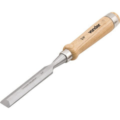 Formão chanfrado 5/8" cromo vanádio cabo madeira - Vonder