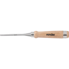 Formão goivado 06mm aço carbono cabo madeira Vonder