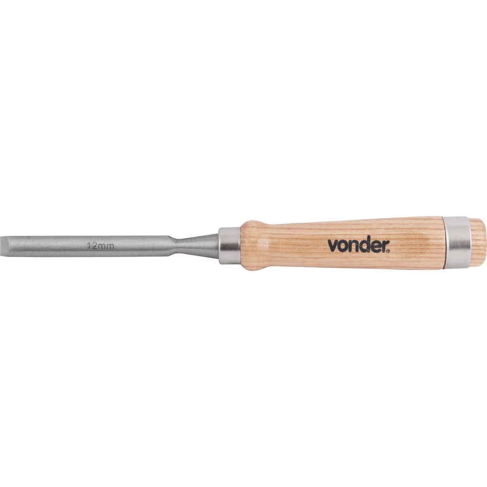 Formão goivado 12mm aço carbono cabo madeira - Vonder