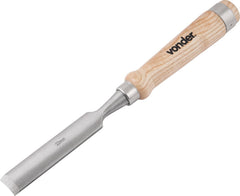 Formão goivado 22mm aço carbono cabo madeira Vonder