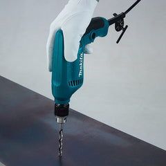 Furadeira 10mm 3/8'' 450W 3400 RPM com Chave Mandril Rotação Reversível Marcenaria 6412 220V Makita