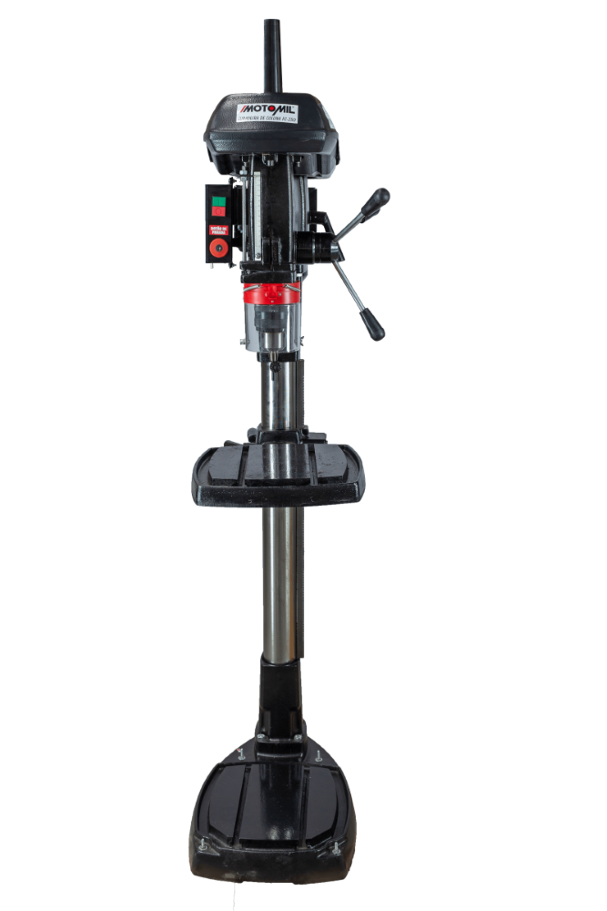 Furadeira de Coluna Completa Trifásico 1HP 4P com Chave Segurança FC-250T Motomil