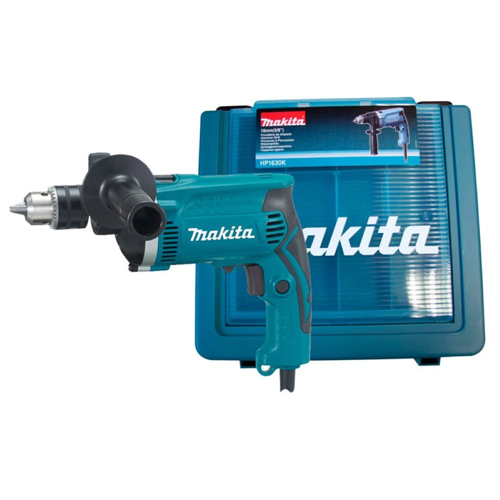 Furadeira de Impacto 16Mm 710W Com Chave Mandril Punho Maleta HP1630K 127V Makita