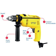 Furadeira de Impacto MFI-500W 220V 60HZ Menegotti