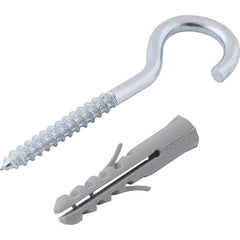 Gancho 4,8x70mm Bucha de Nylon 10mm G-10 6 Peças Vonder