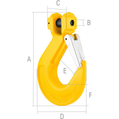 Gancho clevis 16mm 8,0t c/ trava uso industrial Vonder Plus