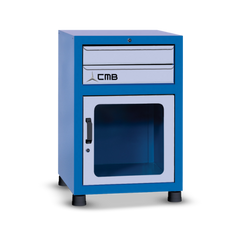 Gaveteiro modular pequeno com 1 Porta visor de acrilico e 2 Gavetas GAV616A CMB