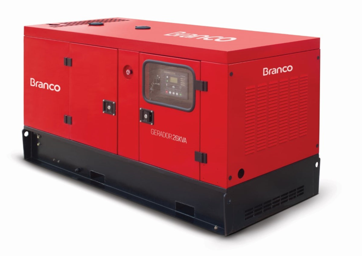 Gerador à Diesel 26Kva Monofásico 380V Partida Elétrica com ATS BD26000 E3S Branco