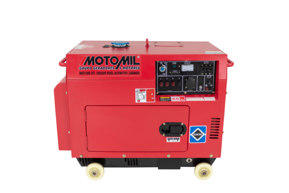 Gerador Diesel 5 KVA Trifásico 127/220V MDGT-5000ATS Motomil
