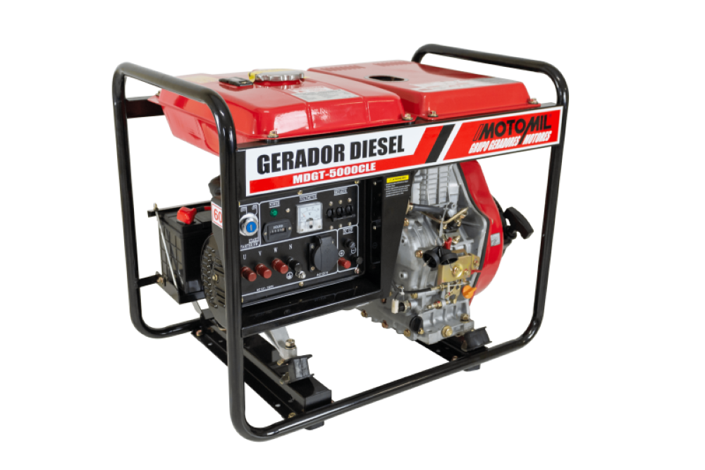 Gerador Diesel 5 KVA Trifásico 220/110 60 Hz MDGT-5000CLE Motomil