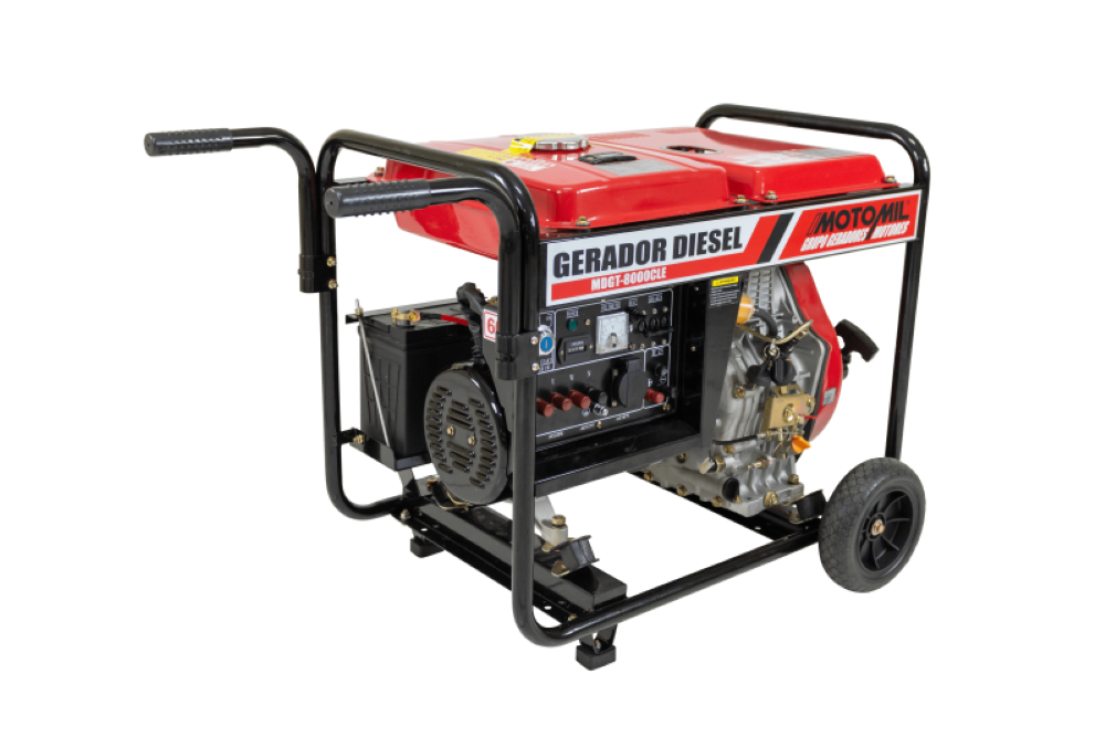 Gerador Diesel 7,5 KVA Trifásico 220V MDGT-8000CLE Motomil