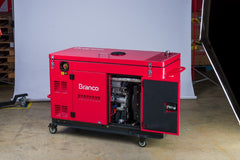 Gerador à Diesel Cabinado 10,5Kva Monofásico Partida Elétrica BD12000ES Branco