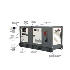 Gerador Diesel Cabinado Silencioso 62.5KVA Trifásico 220V com ATS Interno TDMG60SE3D-ATS Toyama