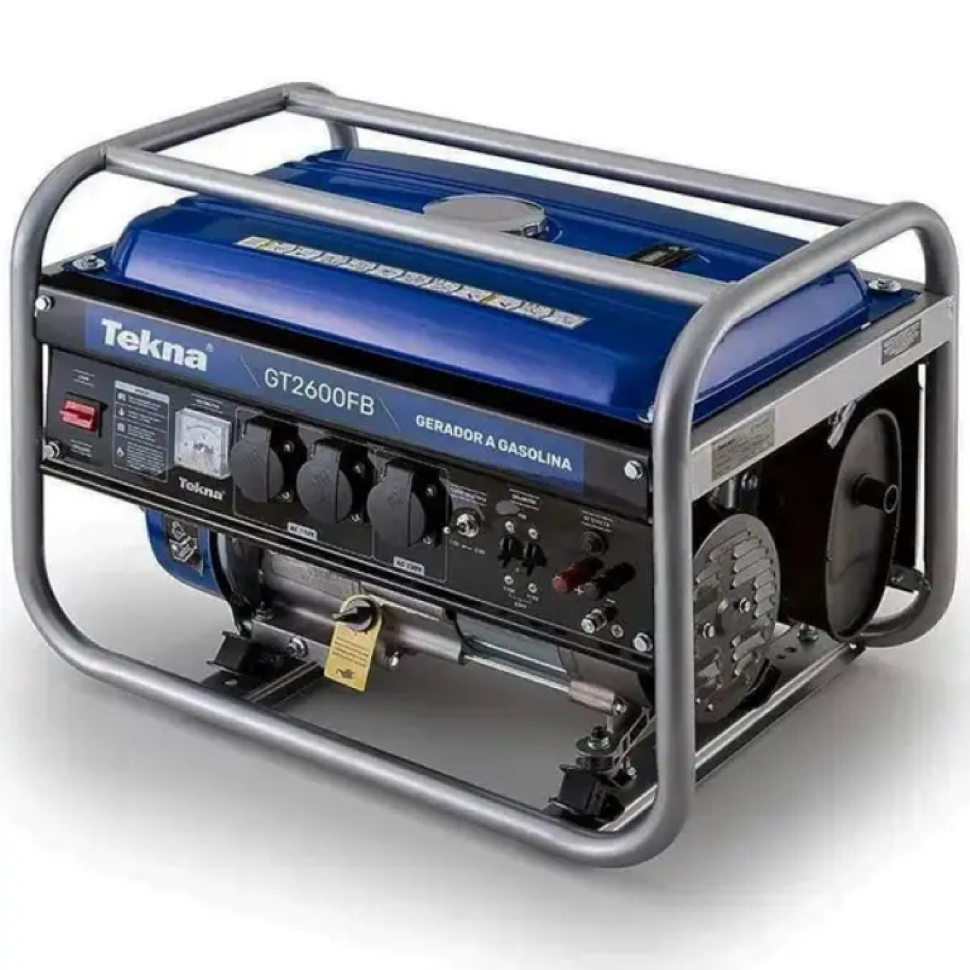Gerador à Gasolina 2,5Kva 2500W 115/230V 60Hz Mono 4T Partida Manual 163CC Refrigerado à Ar Tekna