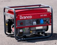 Gerador à Gasolina 3,5Kva Monofásico Partida Manual B4T-3500 Branco