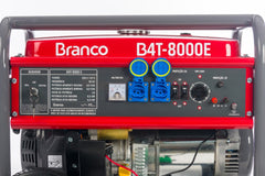 Gerador à Gasolina 6,5Kva Monofásico Partida Manual com AVR B4T-8000 Branco