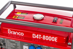 Gerador à Gasolina 6,5Kva Monofásico Partida Elétrica com AVR B4T-8000E Branco