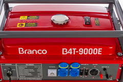 Gerador à Gasolina 9,0Kva Monofásico Partida Elétrica com AVR B4T-9000E Branco