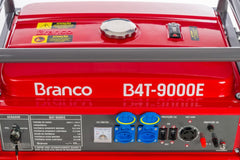Gerador à Gasolina 9,0Kva Monofásico Partida Elétrica com AVR B4T-9000E Branco