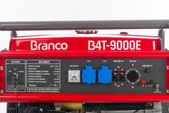 Gerador à Gasolina 9,0Kva Monofásico Partida Elétrica com AVR B4T-9000E Branco
