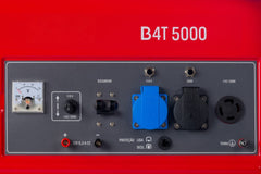 Gerador à Gasolina 4,0Kva Monofásico Partida Manual B4T-5000 Branco