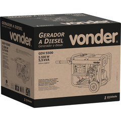 Gerador À Diesel 10hp 127/220 4 Tempos Manual Gdv5500 Vonder