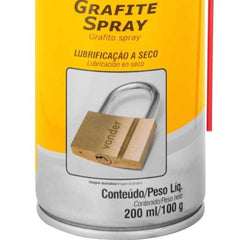 Grafite Em Spray 200ML/100G Sem Óleo Vonder
