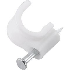 Grampo Fixa-Fio Coaxial 10 Prego 2,5x25 Branco 20 pçs Vonder