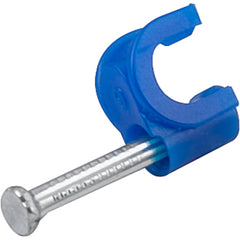 Grampo Fixa-Fio Coaxial 6 c/ Prego 2,5x25 Azul 20 pçs Vonder