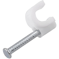 Grampo Fixa-Fio Coaxial 6 Prego 2,5x25 Branco 20 pçs Vonder