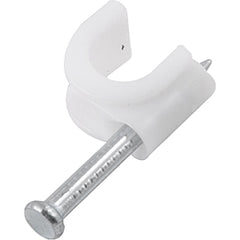 Grampo Fixa-Fio Coaxial 7 Prego 2,5x25 Branco 20 pçs Vonder