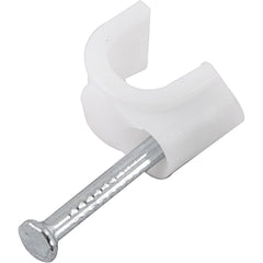 Grampo Fixa-Fio Coaxial 8 Prego 2,5x25 Branco 20 pçs Vonder