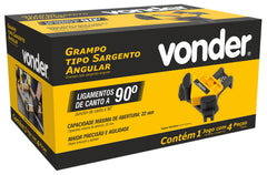 Grampo Sargento Clip Angular Jogo Com 4Pc Vonder