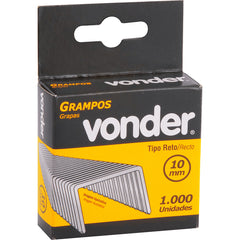 Grampo 10mm reto para grampeador com 1000 peças - Vonder