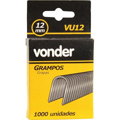 Grampo 12mm Tipo U Para Grampeador Manual 1000 Peças Vonder