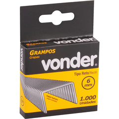 Grampo 6mm reto grampeador manual com 1000 peças Vonder