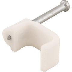 Grampo para fios 10mm² branco chato com 100 peças Vonder