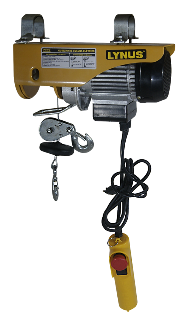 Guincho Elétrico de Coluna 127V 500 à 980Kg  MGC-500 Lynus