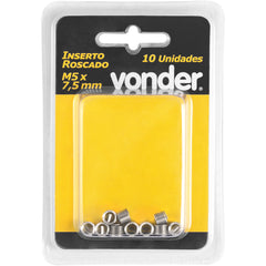 Inserto Roscado M5 x 7,5 mm com 10 peças Vonder