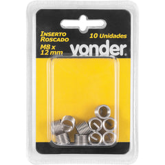 Inserto Roscado M8 x 12 mm com 10 peças Vonder