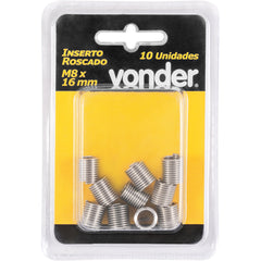 Inserto Roscado M8 x 16 mm com 10 peças Vonder