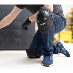Joelheira De Proteção Com Velcro Preta Vonder