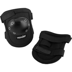 Joelheira De Proteção Com Velcro Preta Vonder