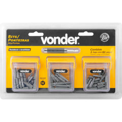 Jogo Bits/Ponteiras Vonder com 61 peças Encaixe 1/4