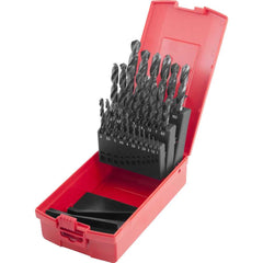 Jogo de Brocas de Aço Rápido Din 338 1,0mm à 13,0mm com 25 Peças A100 Dormer