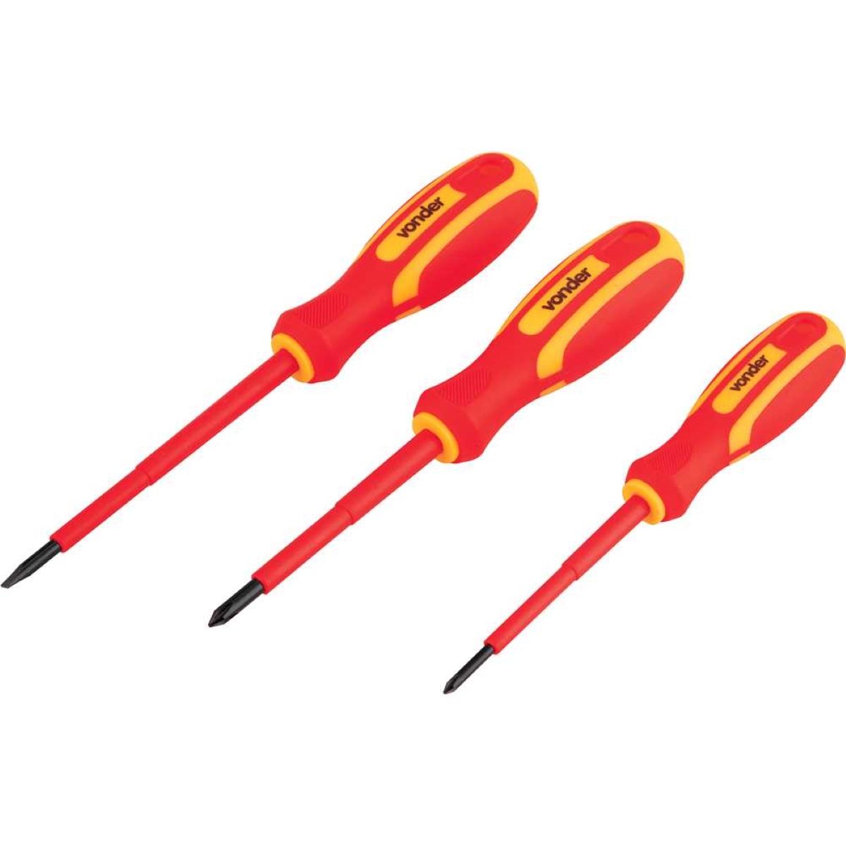 Jogo Chave Fenda e Phillips Isolada 3 Peças IEC60900 Vonder