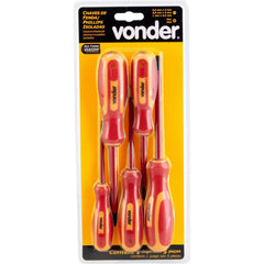 Jogo Chave Fenda/Phillips Isolada 1000V 5pçs LEC60900 Vonder