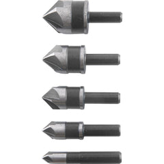 Jogo Escariadores Aço Rápido 1/4'' à 3/4'' c/ 5 peças Vonder