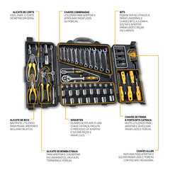 Kit De Ferramentas WAP WF M110 110 Peças e Maleta de Armazenamento