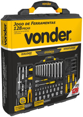 Jogo de Ferramentas com 128 peças Embalagem Fechada Vonder